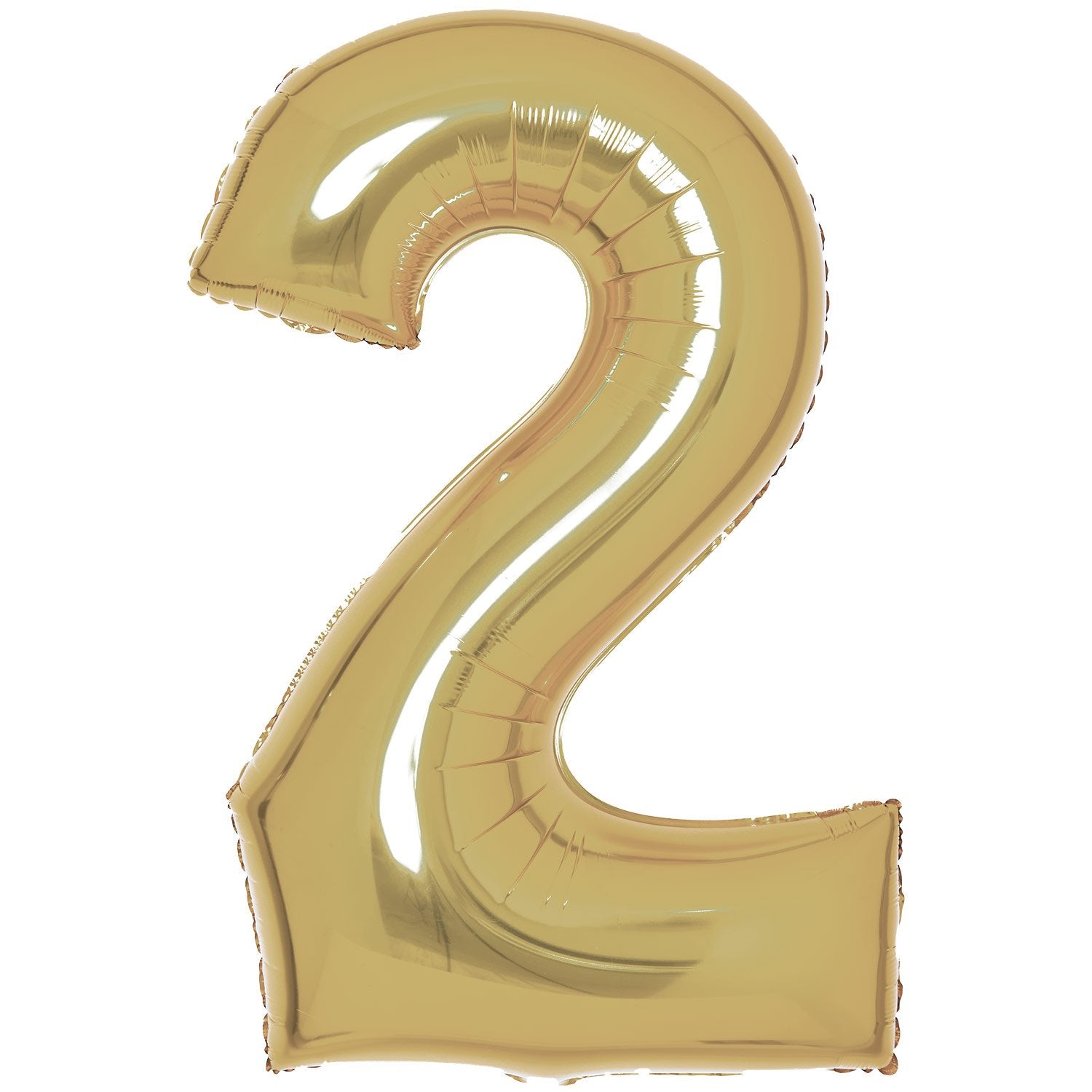 86cm White Gold Number Foil Balloon - 2