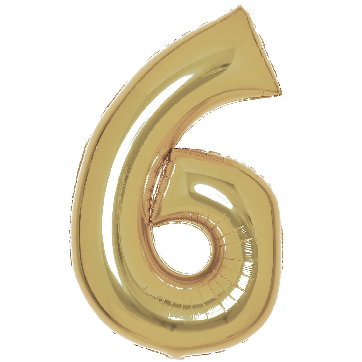 86cm White Gold Number Foil Balloon - 6