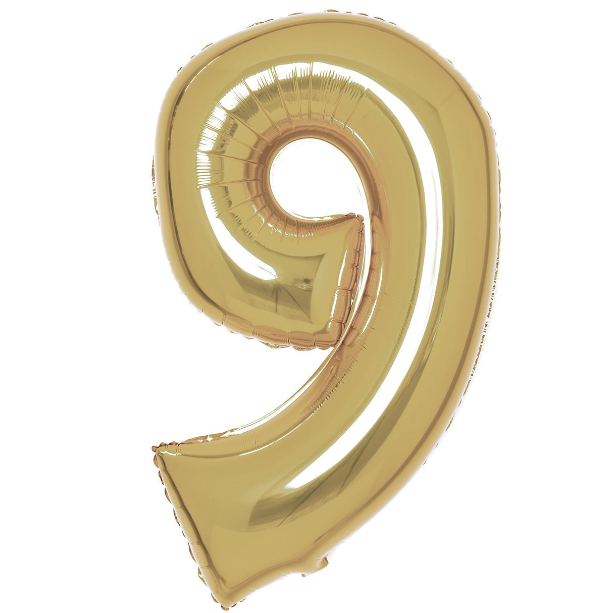 86cm White Gold Number Foil Balloon - 9