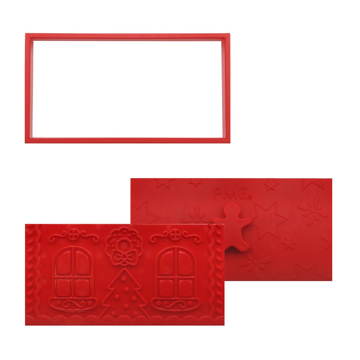 PME Gingerbread House Cookie Cutters & Stamps Set