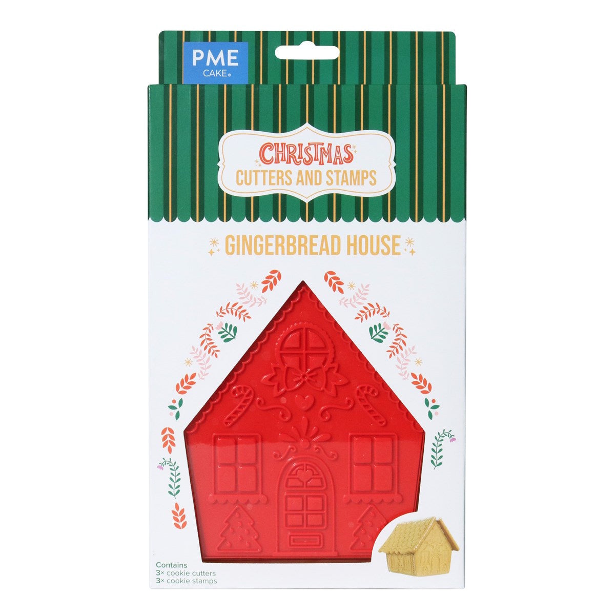 PME Gingerbread House Cookie Cutters & Stamps Set
