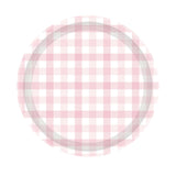 Gingham Lunch Plates 8pk - Pastel Pink