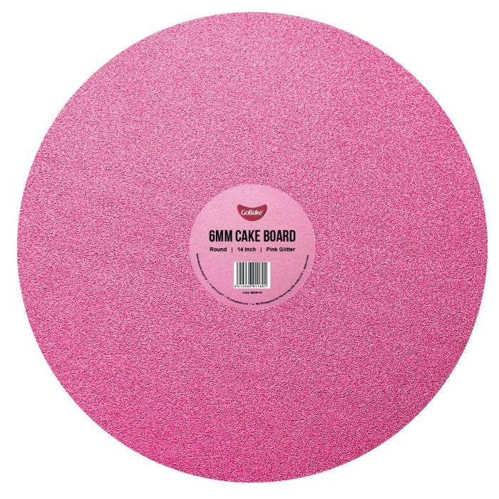 Pink Glitter Round Cake Board 14in