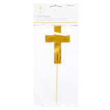 Gold Cross Cake Topper
