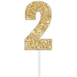 Gold Glitter Cake Topper - No 2