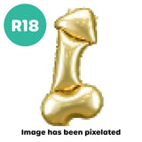 Gold Penis SuperShape Foil Balloon