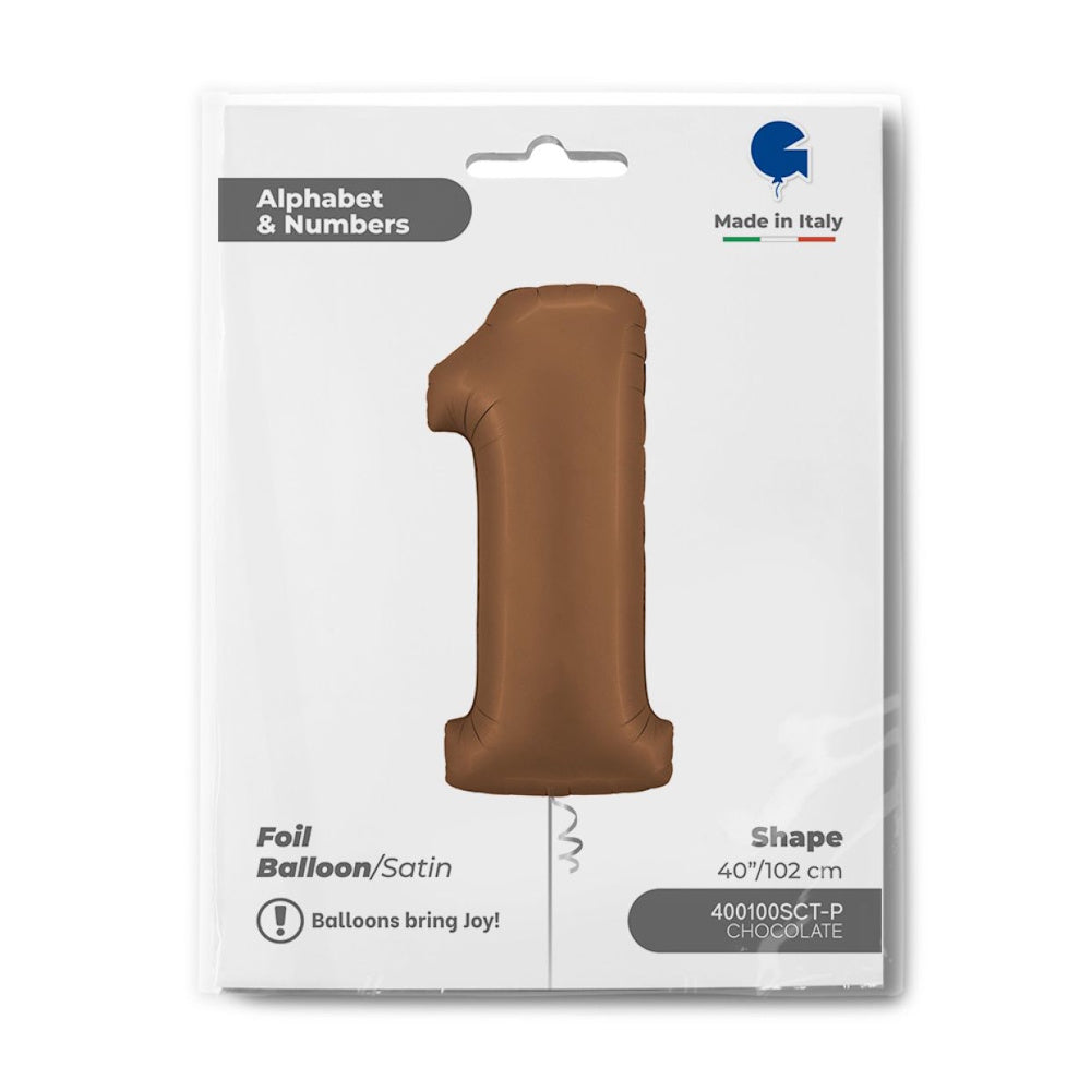 Giant Chocolate Number Foil Balloon - 1