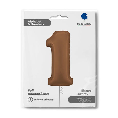 Giant Chocolate Number Foil Balloon - 1