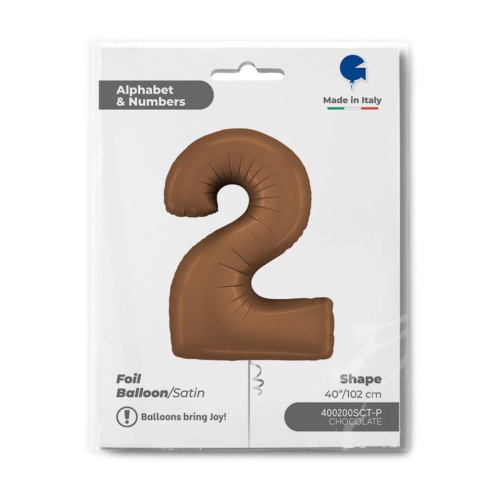 Giant Chocolate Number Foil Balloon - 2