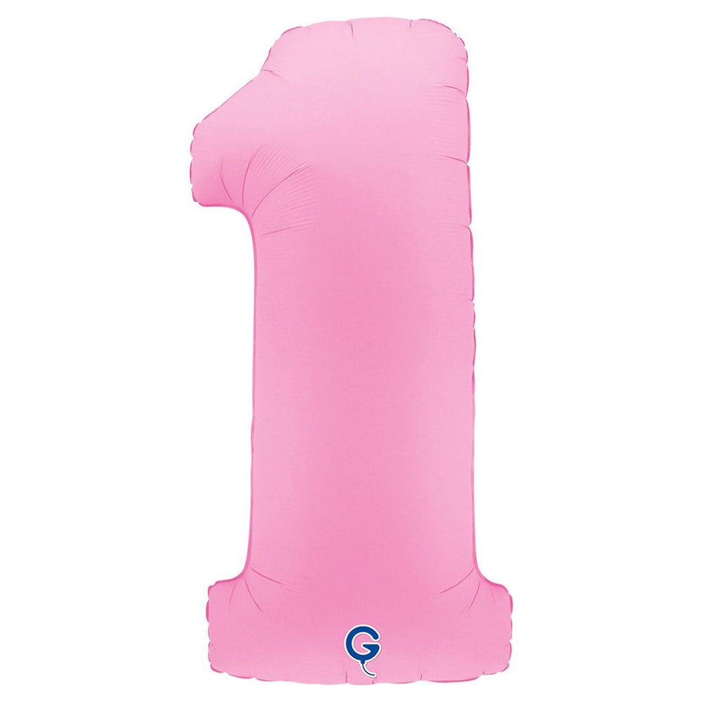 Giant Sakura Pink Number Foil Balloon - 1