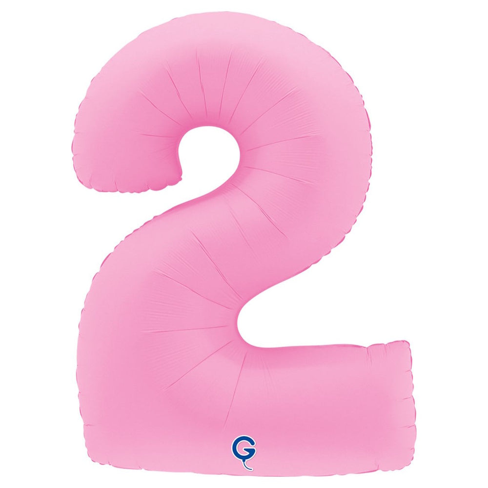 Giant Sakura Pink Number Foil Balloon - 2
