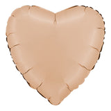 Heart Shaped Foil Balloon - Satin Nude