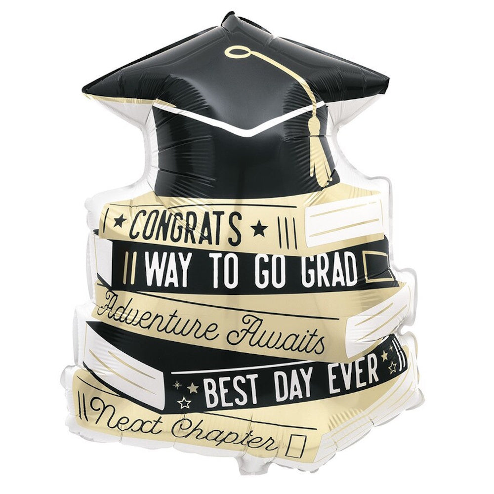 Graduation Book Stack Foil Balloon