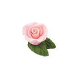 Gumpaste Tiny Pink Rose with Leaf