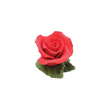 Gumpaste Tiny Red Rose with Leaf
