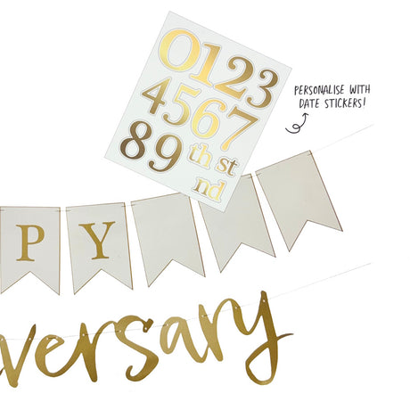 Happy Anniversary Customisable Bunting Set