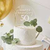 Happy Anniversary Personalisable Acrylic Cake Topper