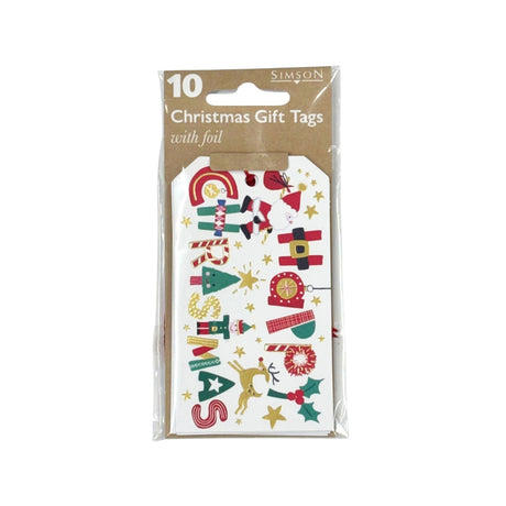 Happy Christmas Gift Tags 10pk