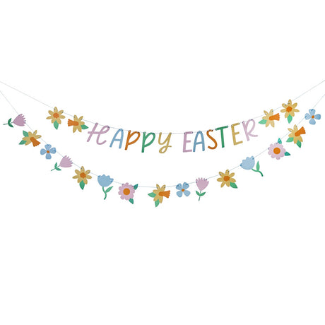 Happy Easter Floral Banner Set