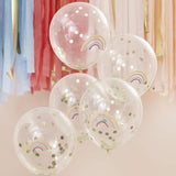 Happy Everything Rainbow Confetti Balloons 5pk