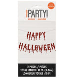 Happy Halloween Red Glitter Banner