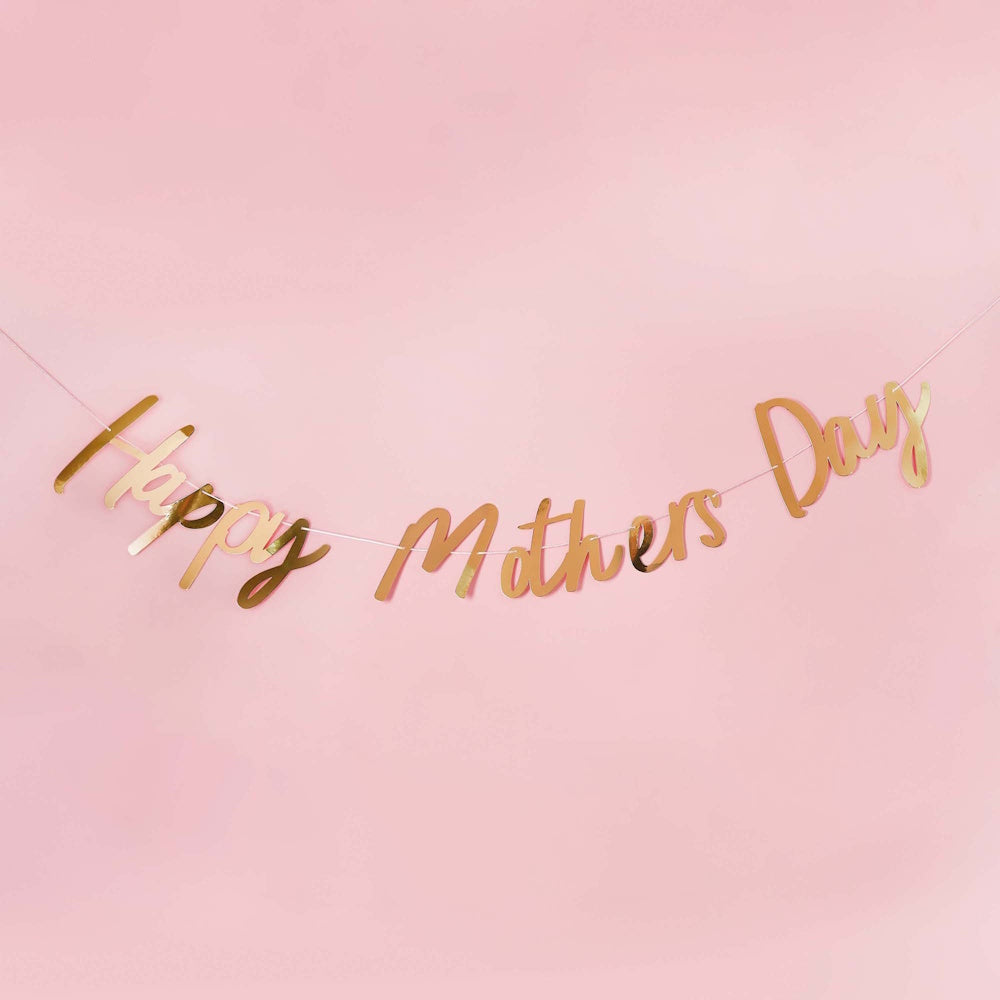 Gold Happy Mother's Day Banner