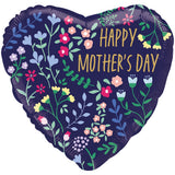 Mother's Day Floral Heart Foil Balloon