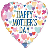 Mother's Day Sprinkled Hearts Foil Balloon