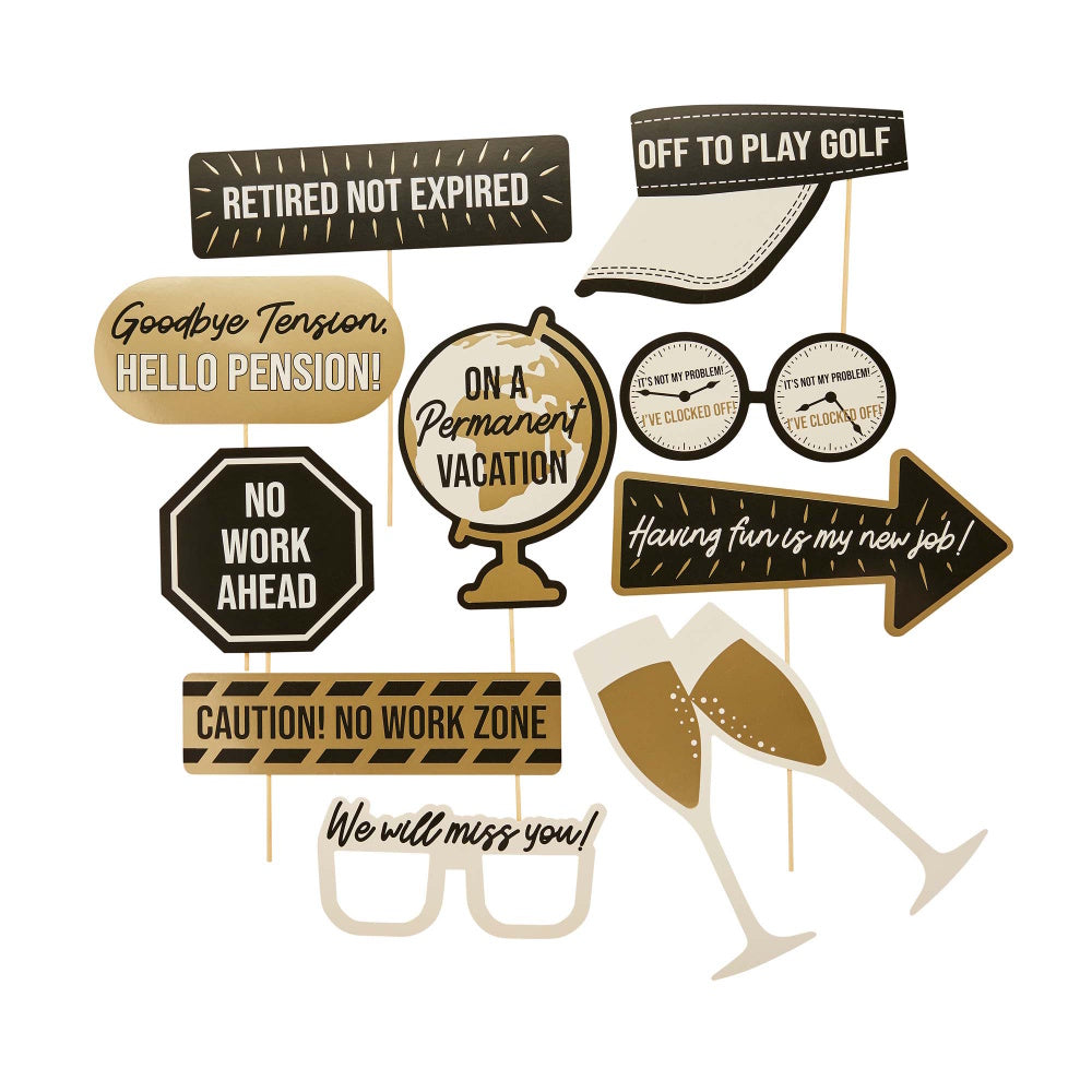 Happy Retirement Photo Props