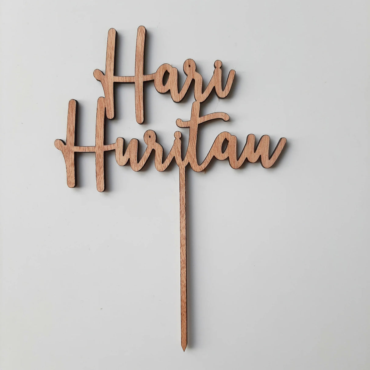 Hari Huritau Cake Topper - Wood
