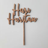 Hari Huritau Cake Topper - Wood