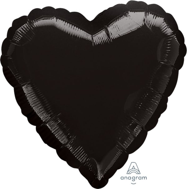 Heart Shaped Foil Balloon - Black