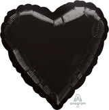 Heart Shaped Foil Balloon - Black