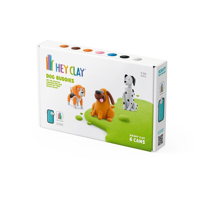 Hey Clay Dog Buddies - Labrador Nom Nom, Dalmatian Turbo, Beagle Walkie (6 Cans)