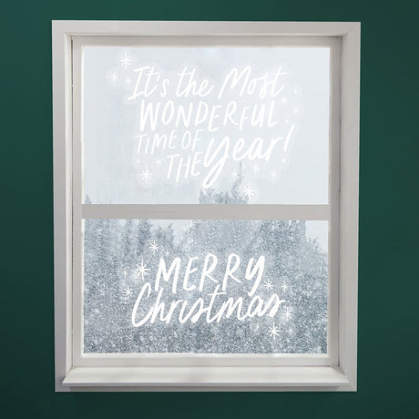 Holly Jolly Christmas Window Clings 2pk