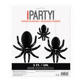 Black Spider Hanging Honeycomb Decorations 3pk