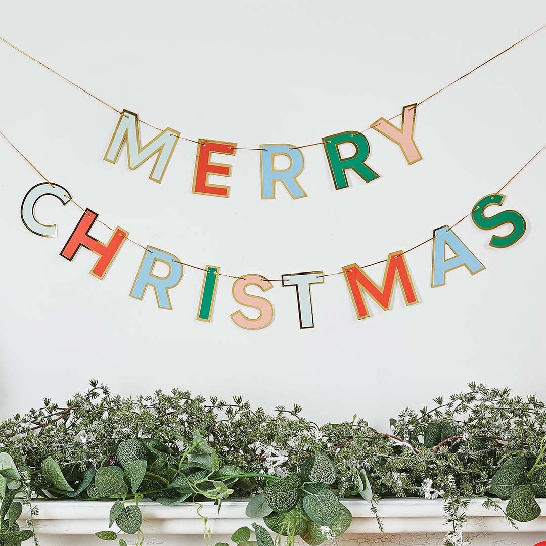 Merry Christmas Letter Banner