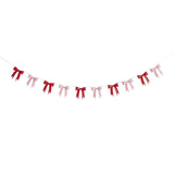 Santa Baby Pink & Red Bows 3D Card Garland