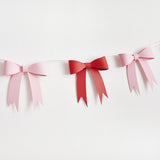 Santa Baby Pink & Red Bows 3D Card Garland