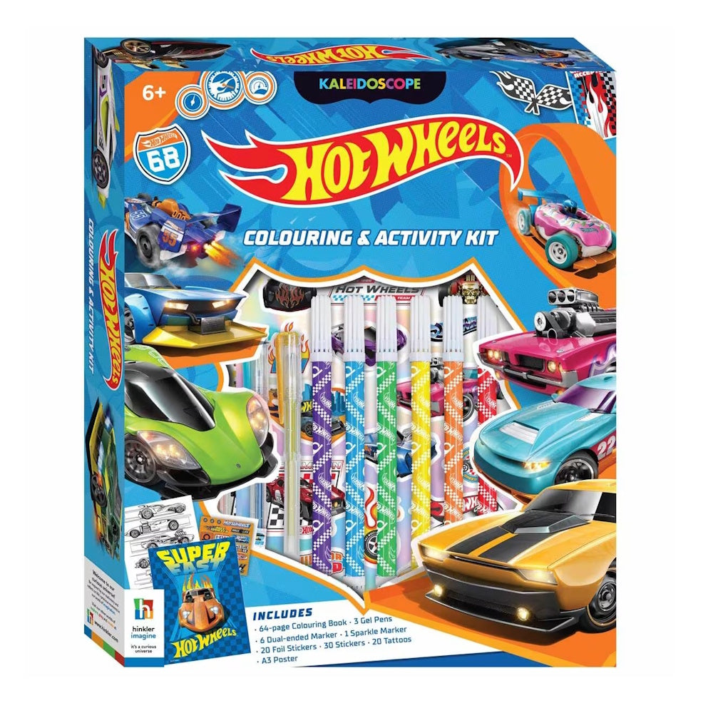 Kaleidoscope Colouring & Activity Kit - Hot Wheels