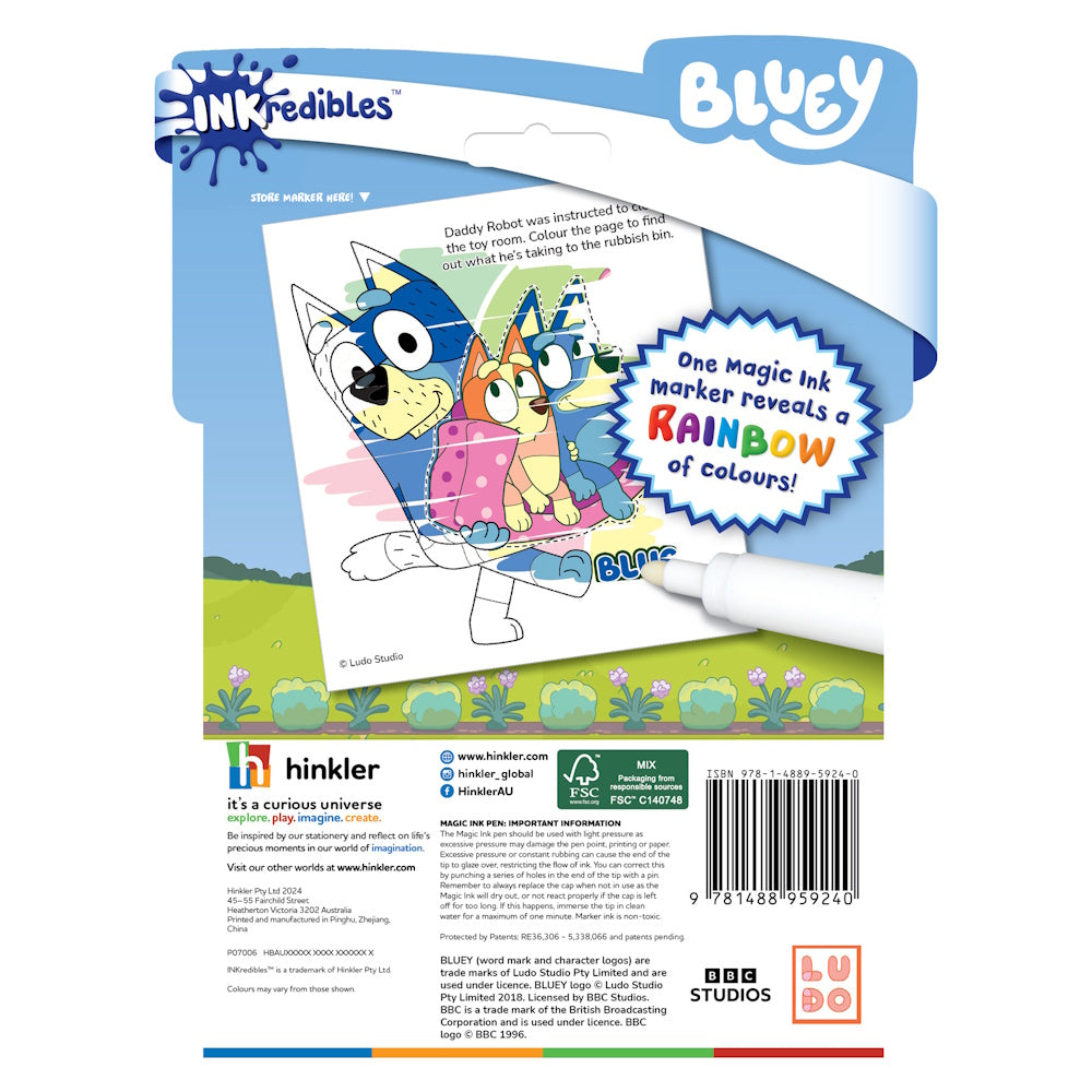 Inkredibles Magic Ink Pictures - Bluey