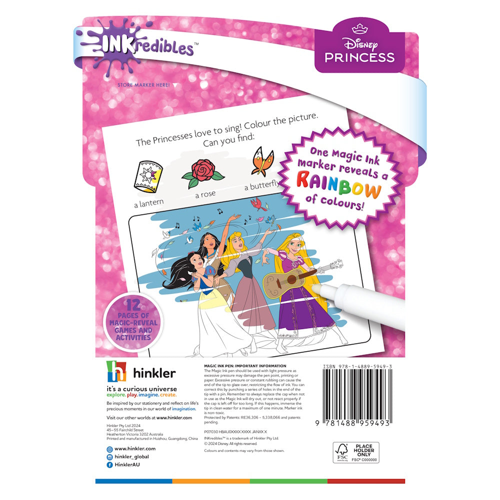 Inkredibles Magic Ink Pictures - Disney Princess