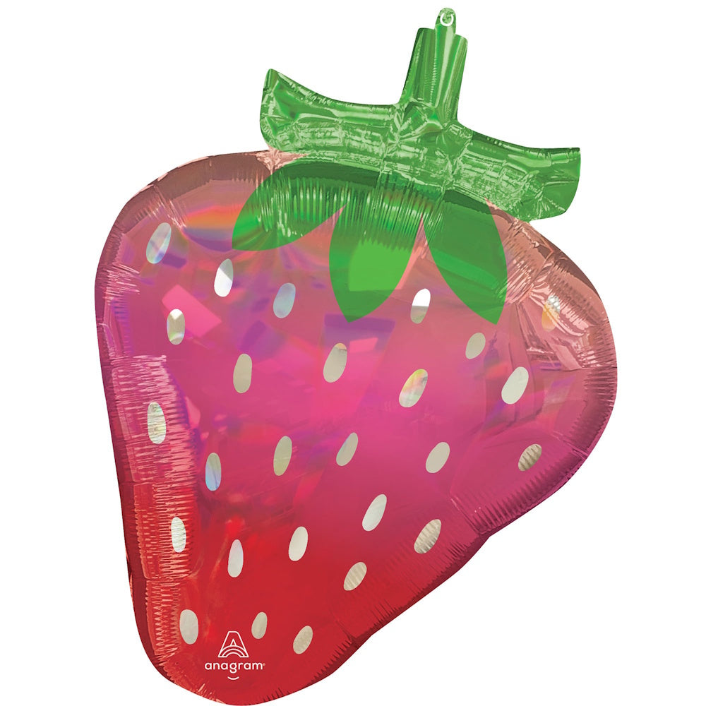Iridescent Strawberry SuperShape Foil Balloon