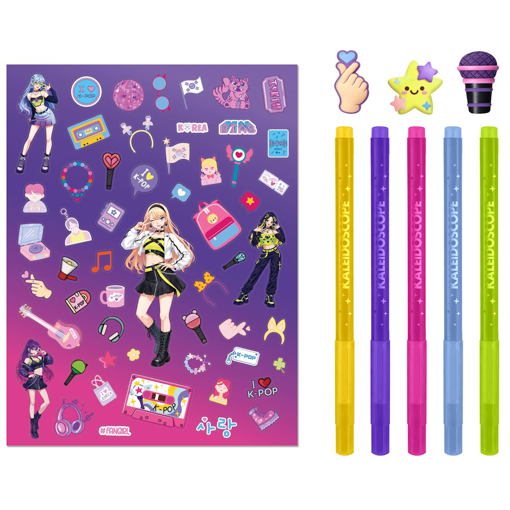 Kaleidoscope Colouring & Activity Kit - K-Pop Anime