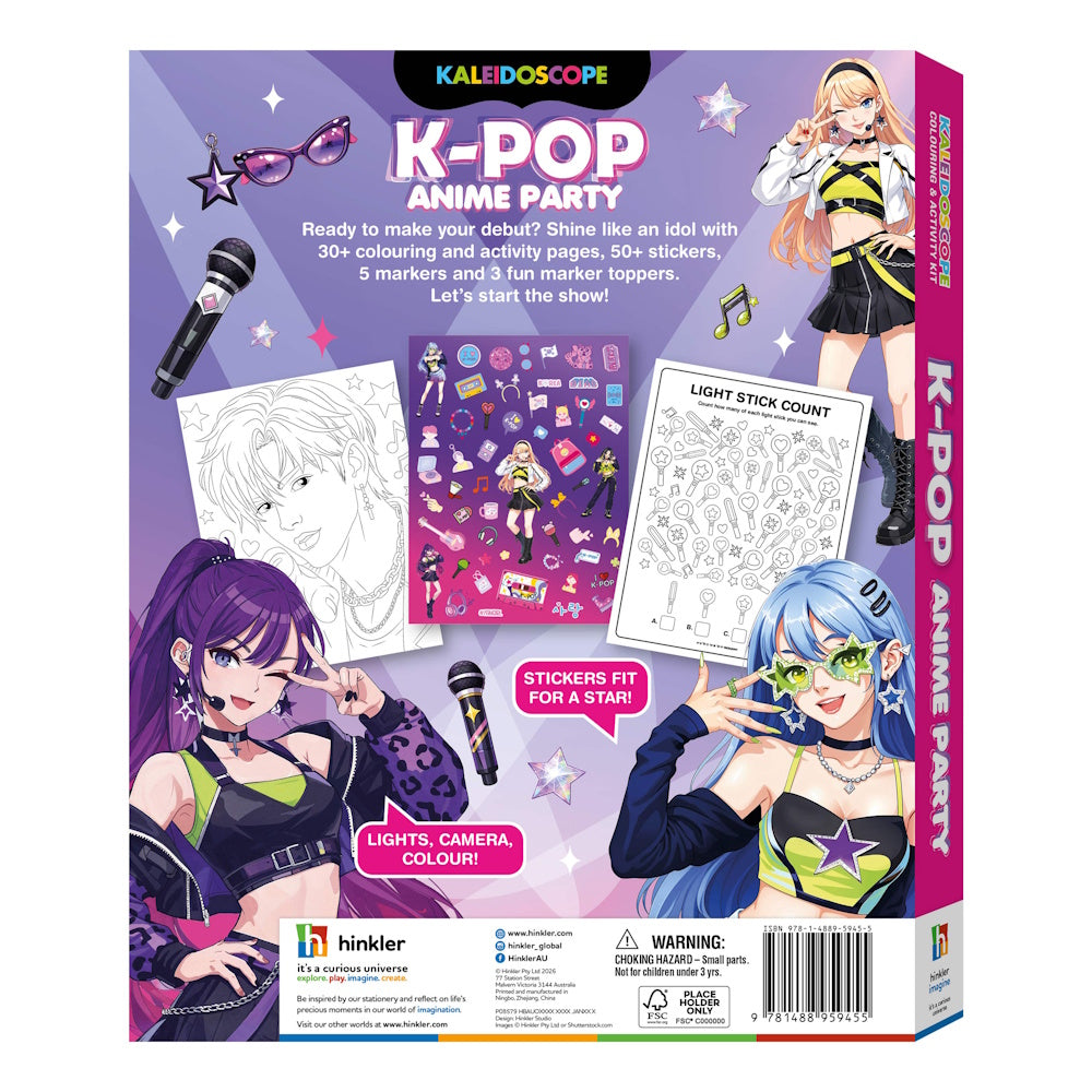Kaleidoscope Colouring & Activity Kit - K-Pop Anime