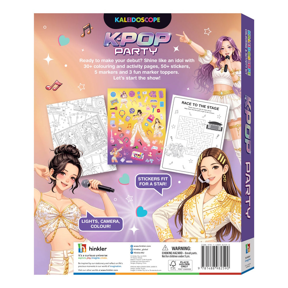 Kaleidoscope Colouring & Activity Kit - K-Pop Party