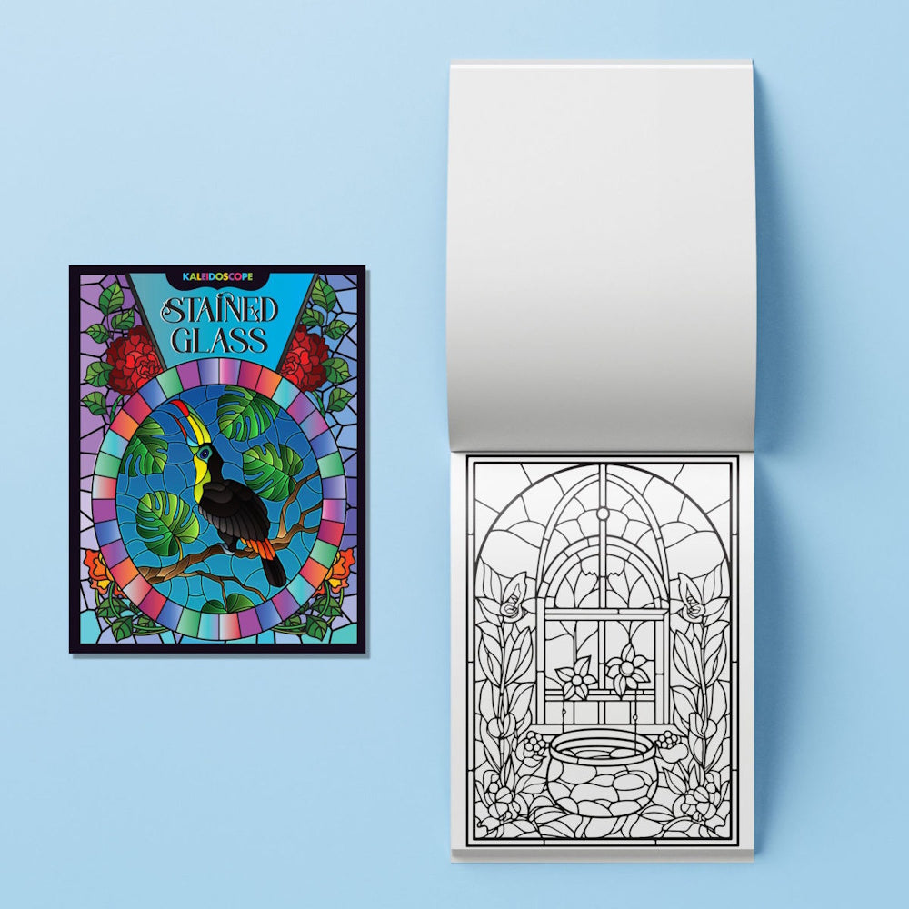 Kaleidoscope Stained Glass Colouring Kit