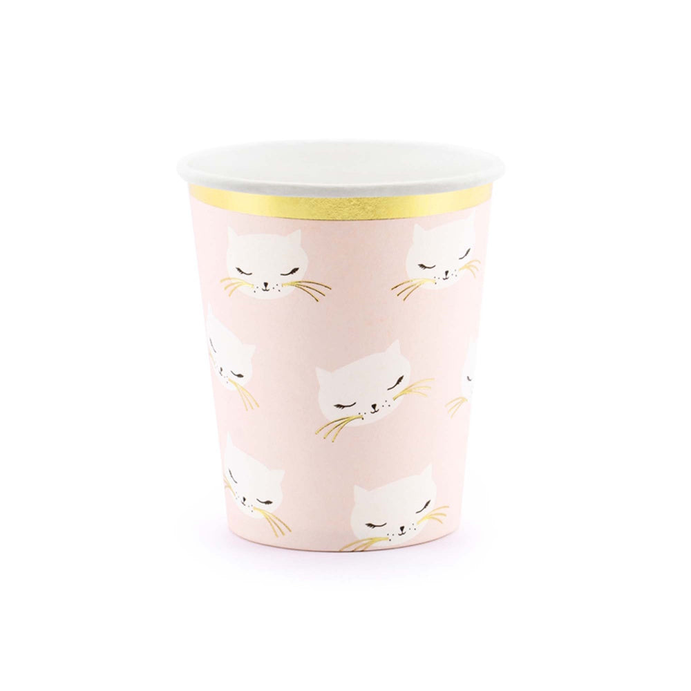 Pink Kitty Party Cups 6pk