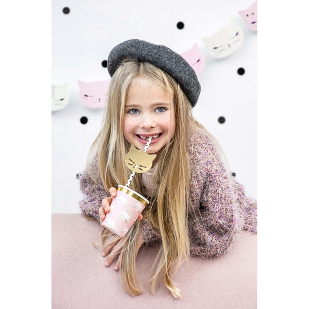 Pink Kitty Party Cups 6pk