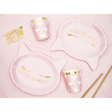 Pink Kitty Shaped Plates 6pk